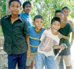 Landminerammet barn Kamibodsja